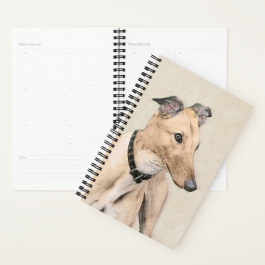 Greyhoundschildering - Cute Original Dog Art Planner (Display)