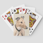 Greyhoundschildering - Cute Original Dog Art Pokerkaarten (Achterkant)