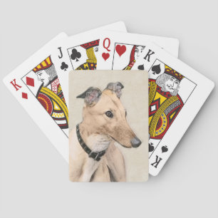 Greyhoundschildering - Cute Original Dog Art Pokerkaarten