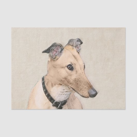 Greyhoundschildering - Cute Original Dog Art Tissuepapier (Voorkant)