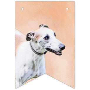 Greyhoundschildering - Cute Original Dog Art Vlaggetjes