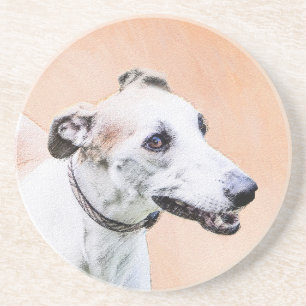 Greyhoundschildering - Cute Original Dog Art Zandsteen Onderzetter