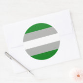 Greyromantic Pride Flag Ronde Sticker (Envelop)