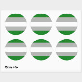 Greyromantic Pride Flag Ronde Sticker (Vel)