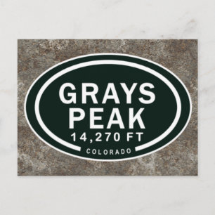 Greys Peak 14,270 FT CO Mountain Briefkaart