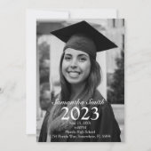 Greyscale Foto Afstuderen Aankondiging (Voorkant)