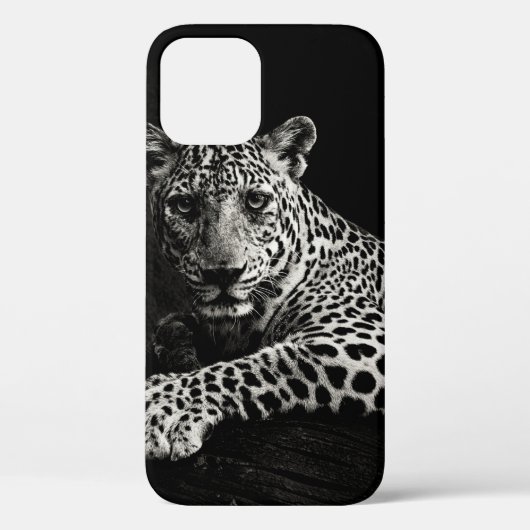 GREYSCALE FOTO VAN LYING LEOPARD Case-Mate iPhone CASE (Achterkant)