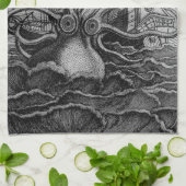 Greyscale Kraken Kitchen Towel Theedoek (Gevouwen)