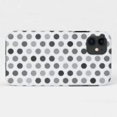 Greyscale Polka Dot Patterned Hoesje (Achterkant (horizontaal))
