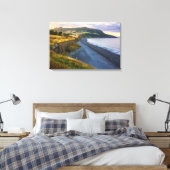 Greystones Beach Canvas Wall Art | Ireland Coastal Afdruk (Insitu (Slaapkamer))