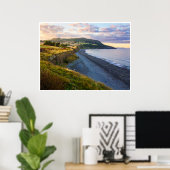 Greystones South Beach Coastal View Poster (Thuiskantoor)