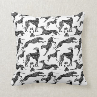 Greyt Greyhound Marble Silhouettes Kussen