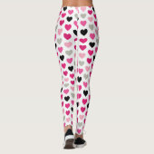 Gribouillages Chéri(e) : Legging Cœur Rose et Noir (Dos)