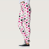 Gribouillages Chéri(e) : Legging Cœur Rose et Noir (Gauche)