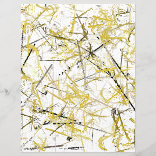Gribouillis Abstraits - Papier de Scrapbook Brun M