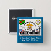 Grid Bandit Button met Phrase (Voorkant /achterkant)