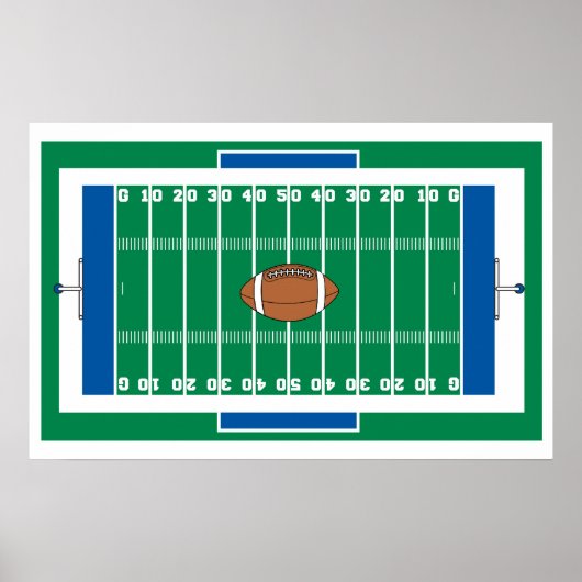 grid football field grafisch poster (Voorkant)