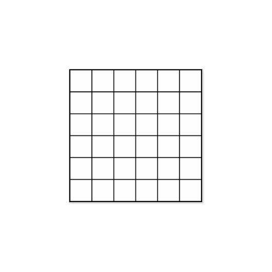 Grid Square Simple Blank Checkbox Plaid Rubberstempel (Afrduk)