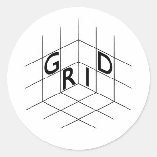 GRID-Sticker Ronde Sticker