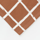 Grid terracotta 12 foto modern minimaal abstract fleece deken (Hoek)