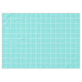Grid Turquoise en Wit Tafelkleed (Voorkant (Horizontaal))