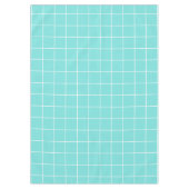 Grid Turquoise en Wit Tafelkleed (Voorkant)