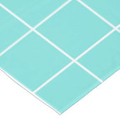 Grid Turquoise en Wit Tafelkleed (Gekanteld)