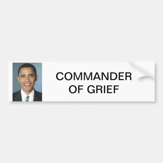 GRIEF-COMMANDANT BUMPERSTICKER (Voorkant)