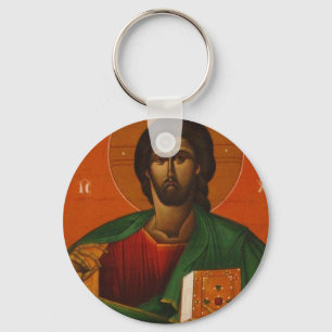 GRIEK ORTHODOX ICON JESUS CHRIST SLEUTELHANGER