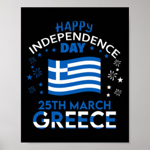 Griekenland 203e Onafhankelijkheidsdag Griekse Pri Poster