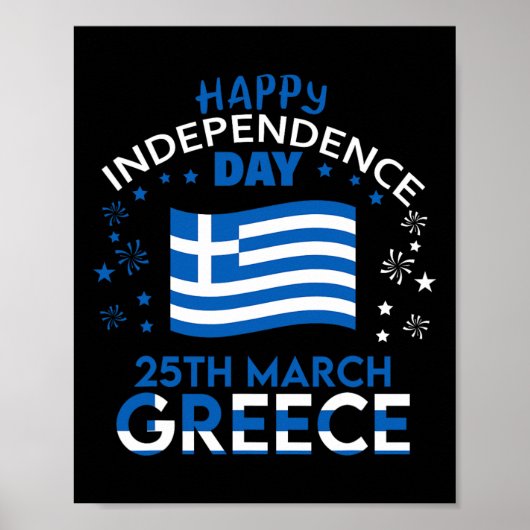 Griekenland 203e Onafhankelijkheidsdag Griekse Pri Poster (Voorkant)