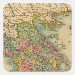 Griekenland 8 vierkante sticker