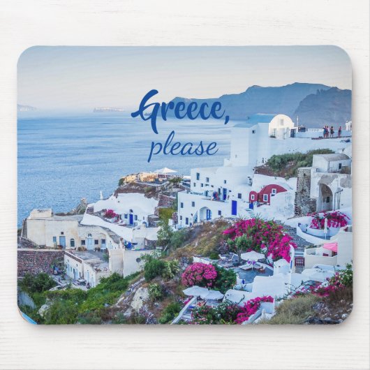 Griekenland alsjeblieft/Personalized/Santorini Lan Muismat (Voorkant)