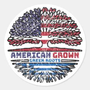 Griekenland - Amerikaanse Amerikaanse Amerikaanse Ronde Sticker
