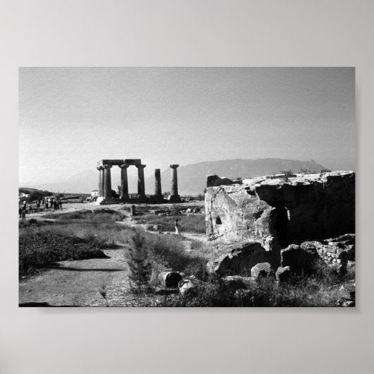 -Griekenland Ancient Corinth Apollo-tempel Poster (Voorkant)