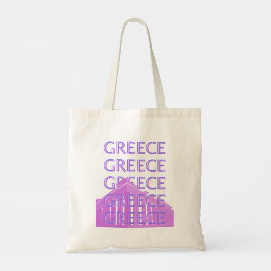 Griekenland, Athene Travel Art, Retro Travel Art Tote Bag (Achterkant)