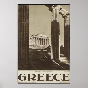 Griekenland Athene Vintage Travel Poster & Retro