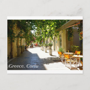 Griekenland Corfu Street, Briefkaart