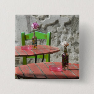 GRIEKENLAND, CRETE, provincie Hania, Hania: Kleurs Vierkante Button 5,1 Cm