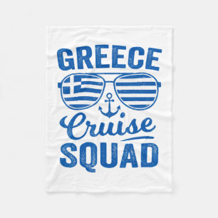 Griekenland Cruise Squad 2025 Middellandse Zee Gri Fleece Deken