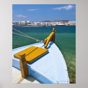 Griekenland, de Cycladen, Mykonos, de Vissende boo Poster