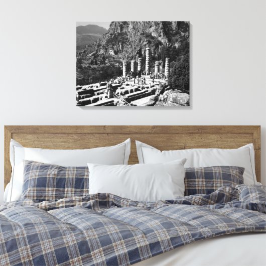 Griekenland Delphi Apollo Temple Canvas Afdruk (Insitu (Slaapkamer))