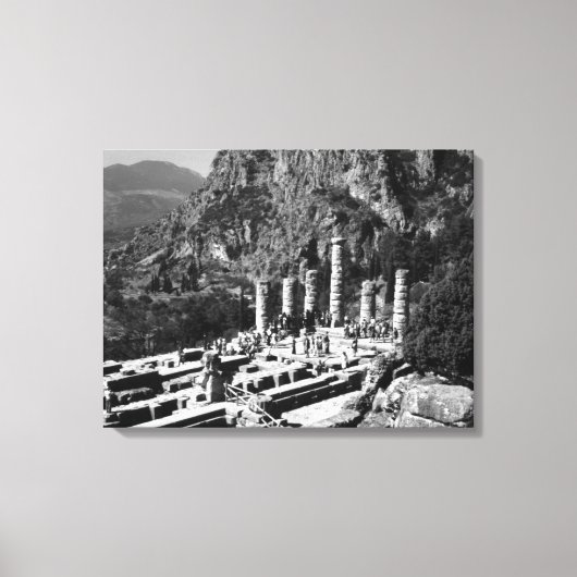 Griekenland Delphi Apollo Temple Canvas Afdruk (Voorkant)