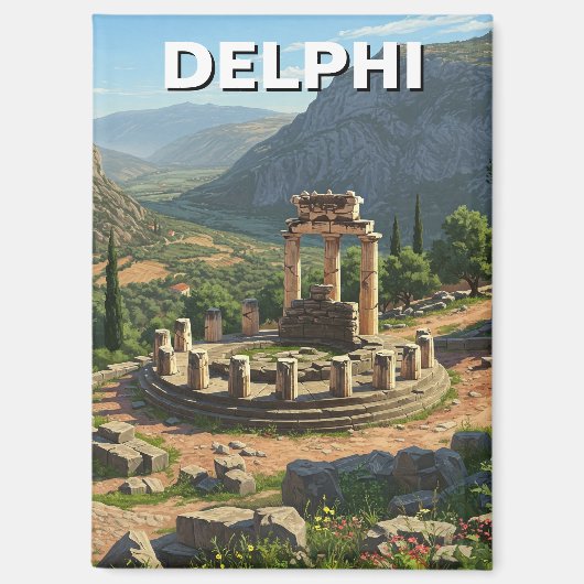Griekenland Delphi Reizen Magneet (Voorkant)