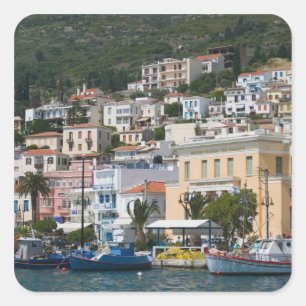 GRIEKENLAND, Eilanden Noordoost-Egeïsche Zee, SAMO Vierkante Sticker