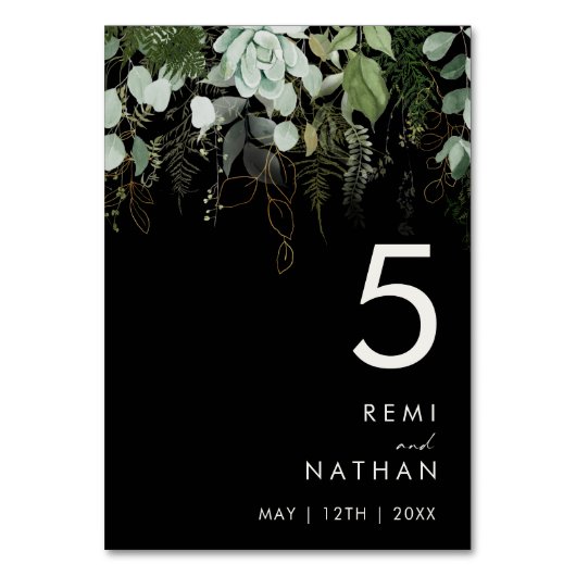 Griekenland en Gold Leaf | Zwart tabelnummer Kaart (Voorkant)