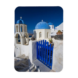 Griekenland en Grieks eiland Santorini stad Oia 3 Magneet