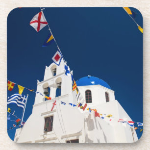 Griekenland en Grieks eiland Santorini stad Oia 4 Bier Onderzetter