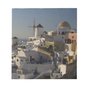 Griekenland en Grieks eiland Santorini stad Oia Notitieblok