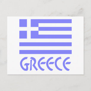 Griekenland en Griekse vlag Briefkaart